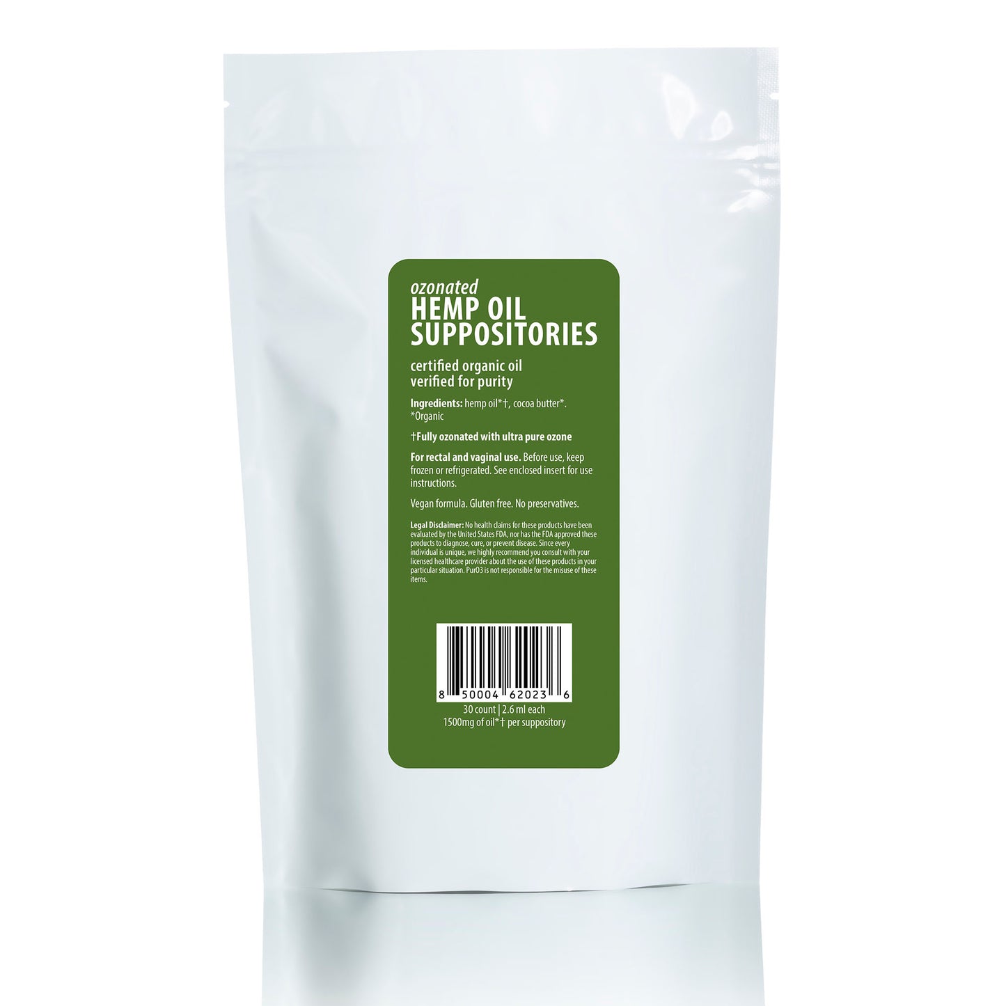 Ozone-Infused Hemp Oil Suppositories