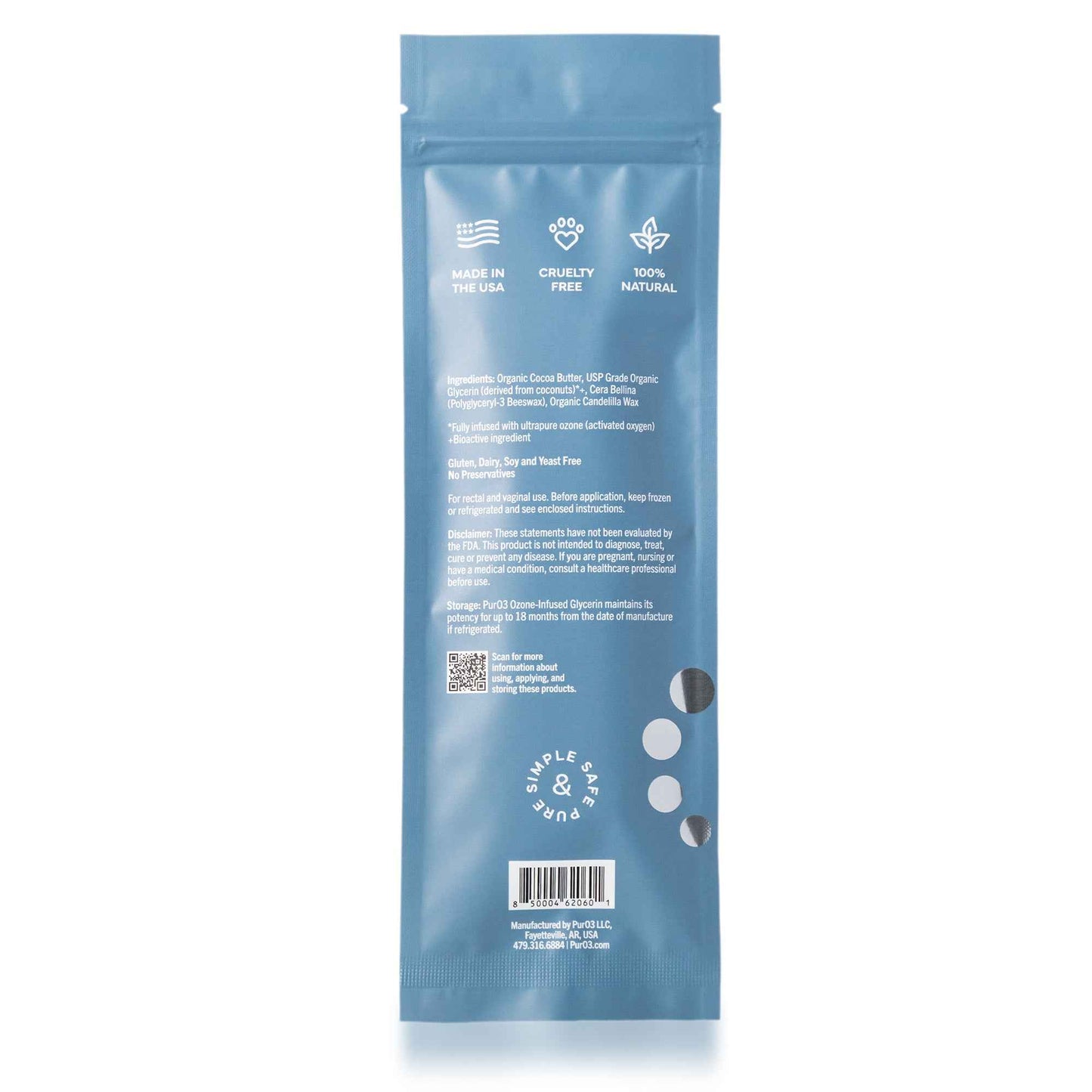 Ozone-Infused Glycerin Suppositories