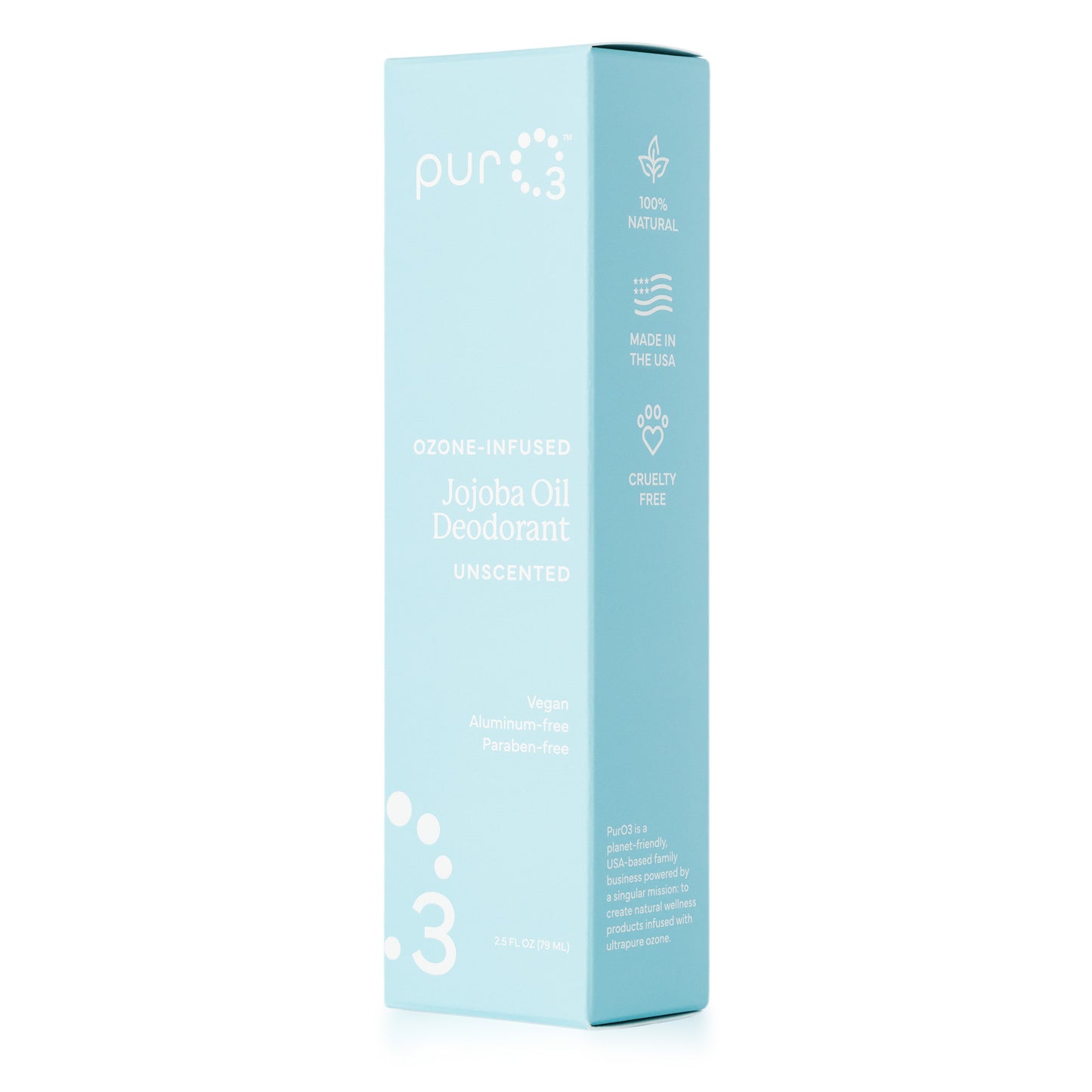 Ozone-Infused Jojoba Oil Roll On Deodorant - Unscented