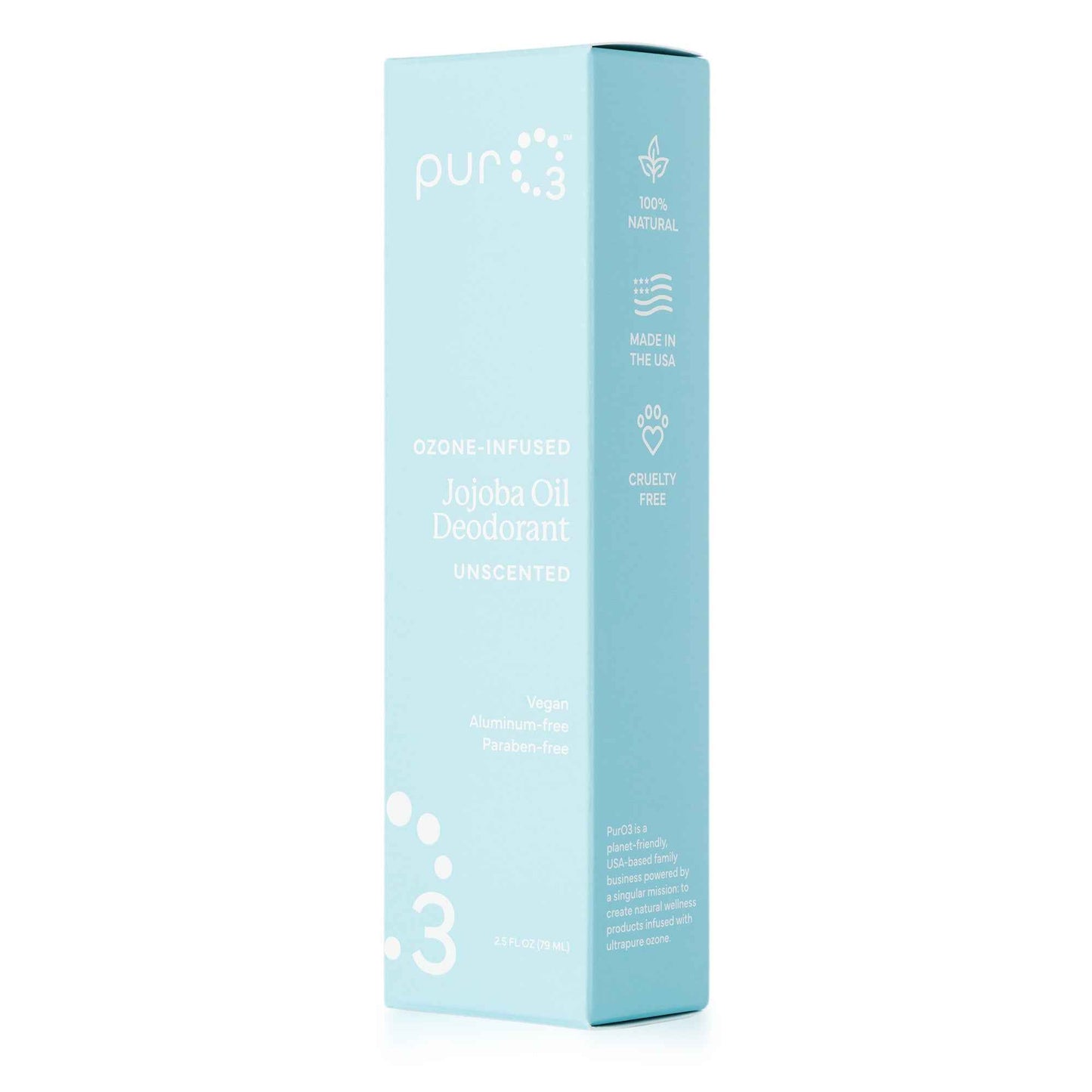 Ozone-Infused Jojoba Oil Roll On Deodorant - Unscented