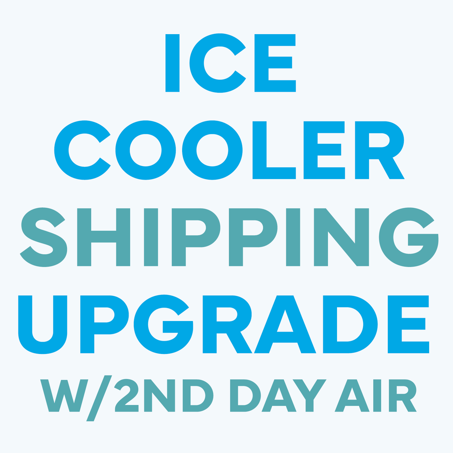 Ice Cooler Shipping Upgrade with 2nd Day Air