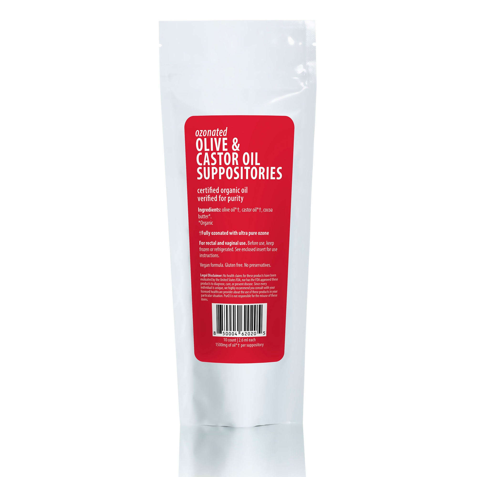 Ozone-Infused Olive/Castor Oil Suppositories