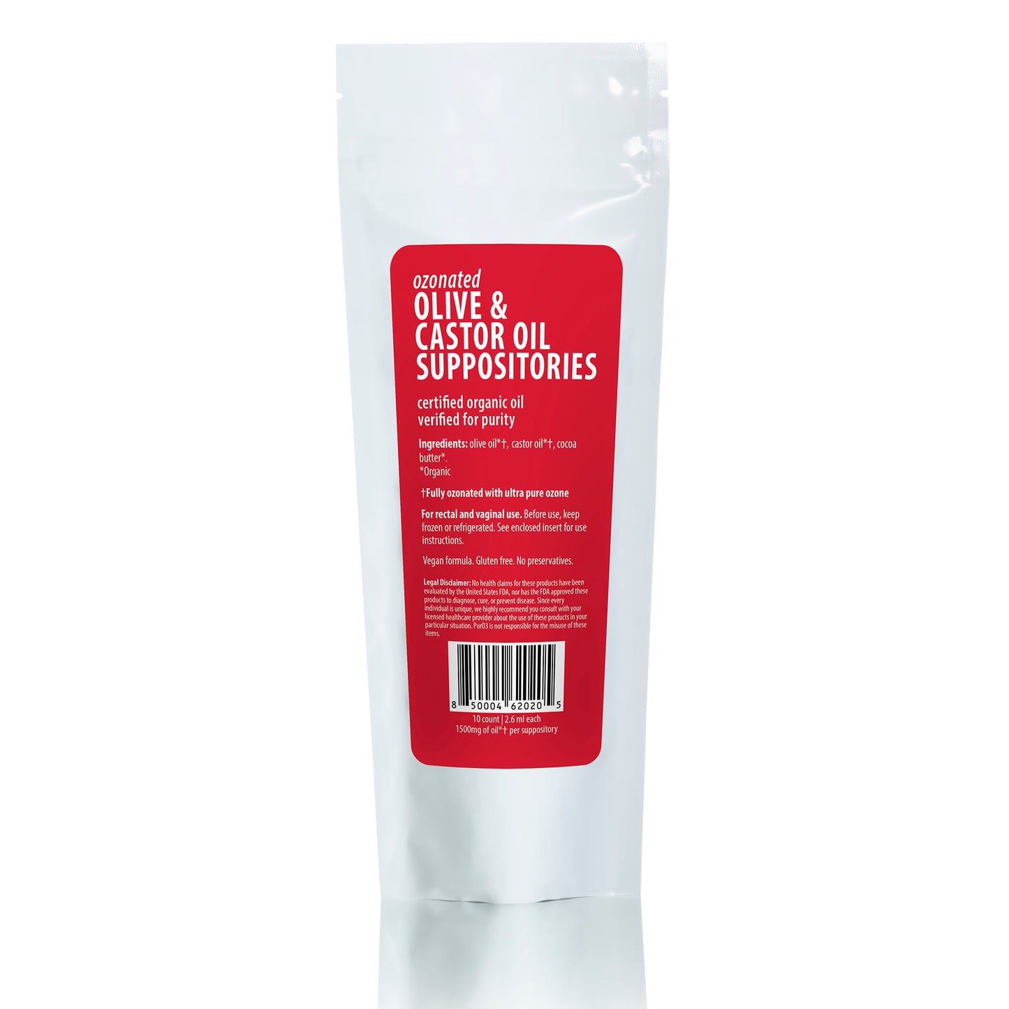Ozone-Infused Olive/Castor Oil Suppositories