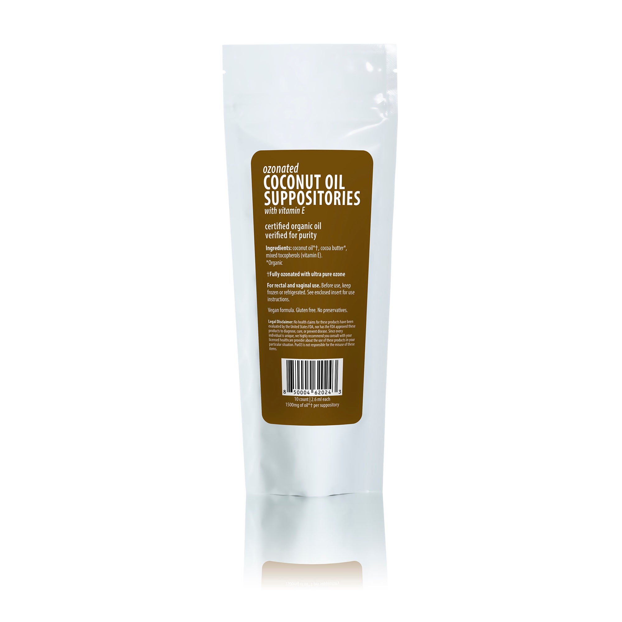 Ozone-Infused Coconut Oil w/Vitamin E Suppositories
