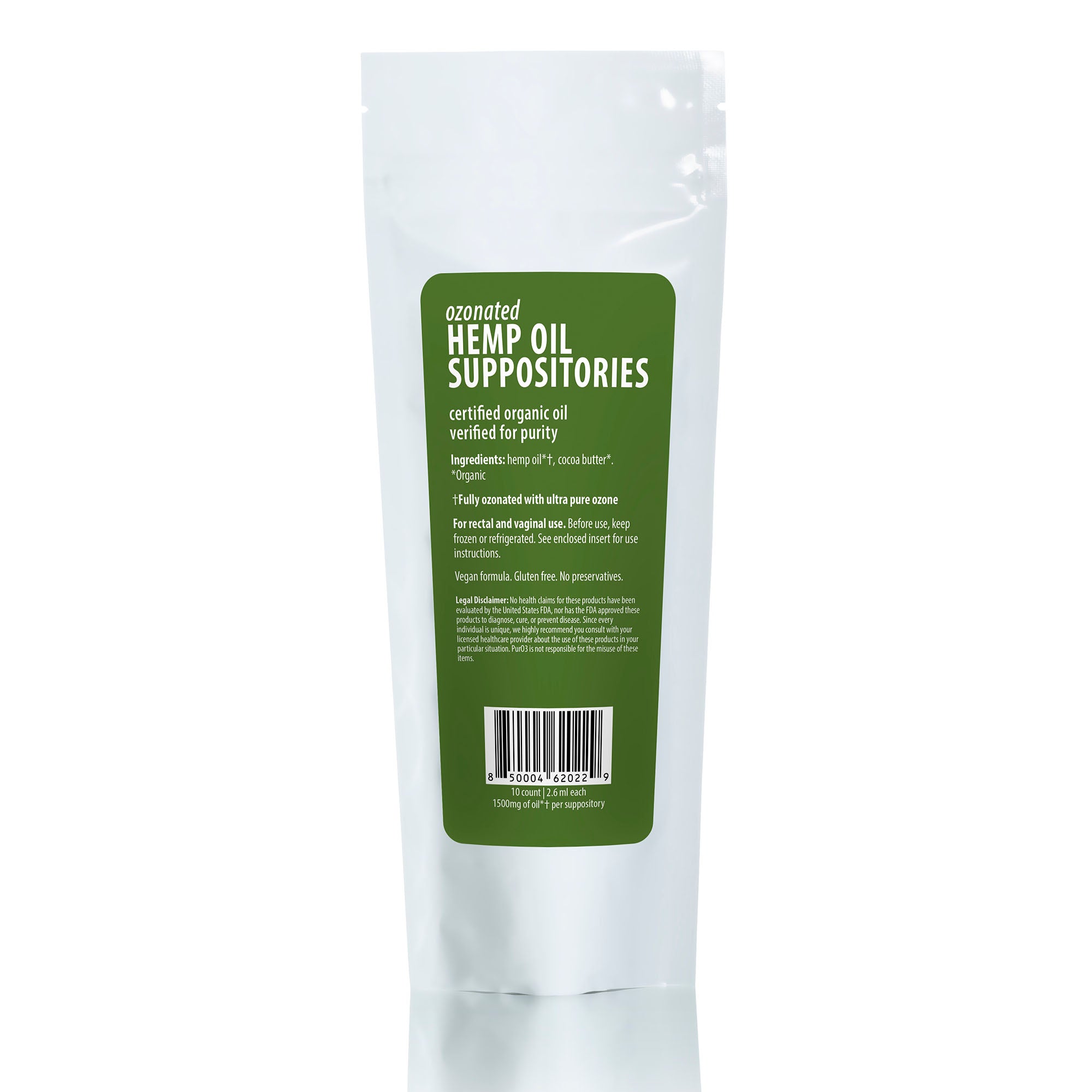 Ozone-Infused Hemp Oil Suppositories