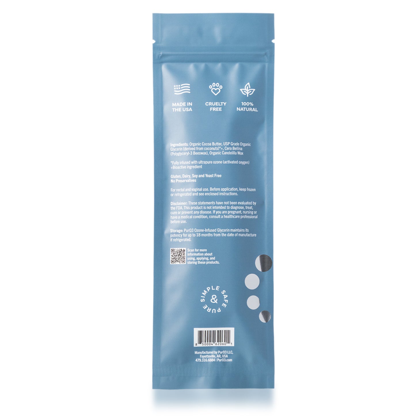 Ozone-Infused Glycerin Suppositories