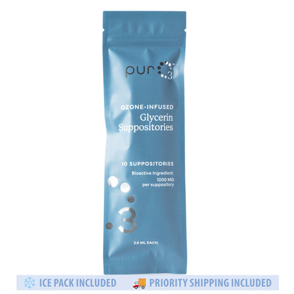 Ozone-Infused Glycerin Suppositories