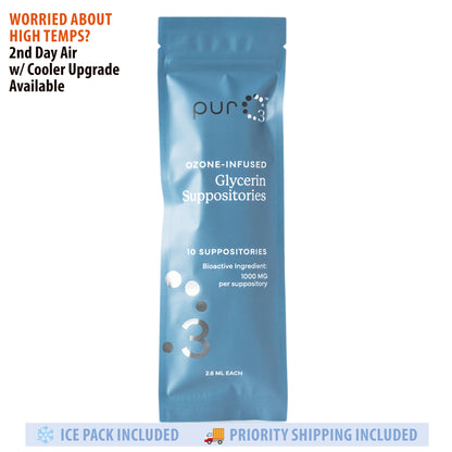 Ozone-Infused Glycerin Suppositories
