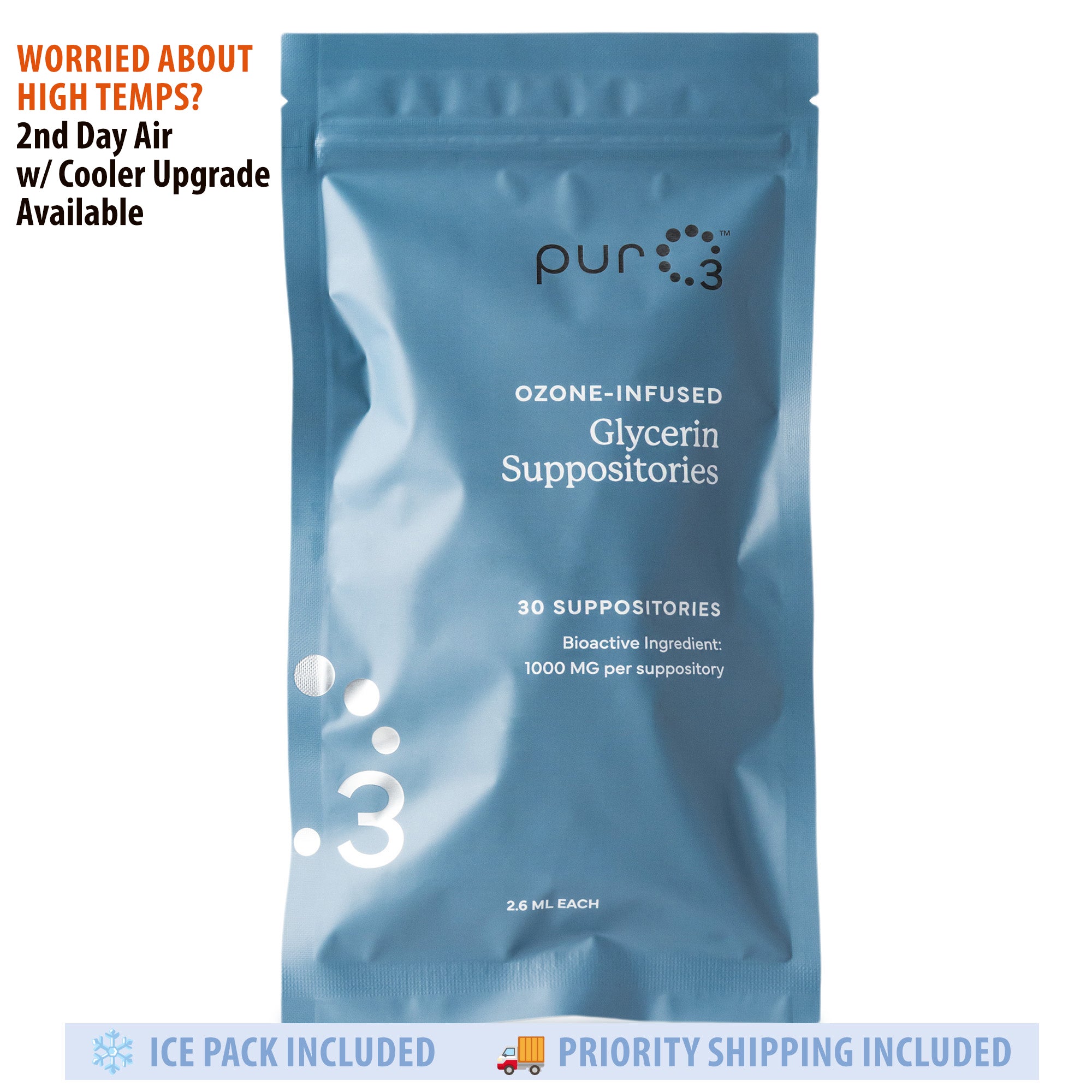 Ozone-Infused Glycerin Suppositories