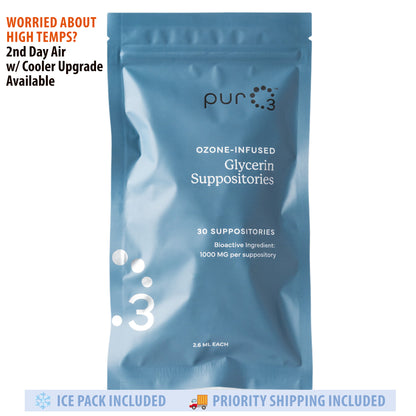 Ozone-Infused Glycerin Suppositories
