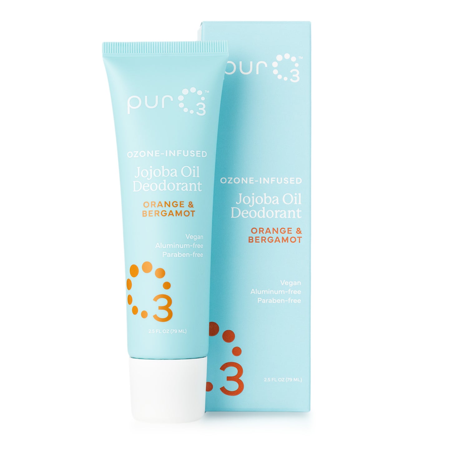 Ozone-Infused Jojoba Oil Roll On Deodorant - Orange & Bergamot