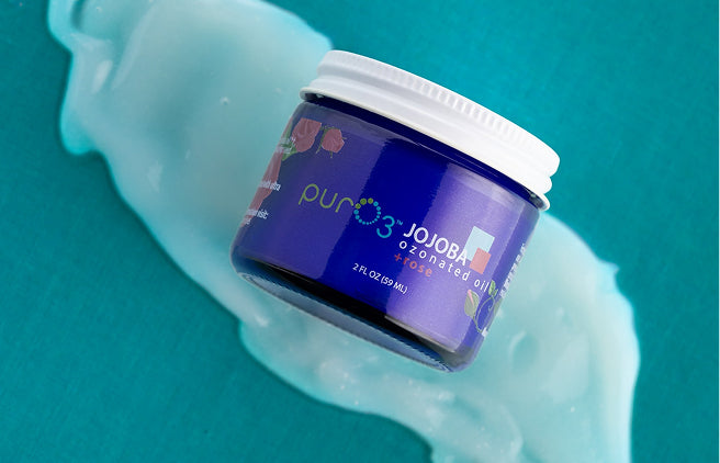 Jar of ozonated oil