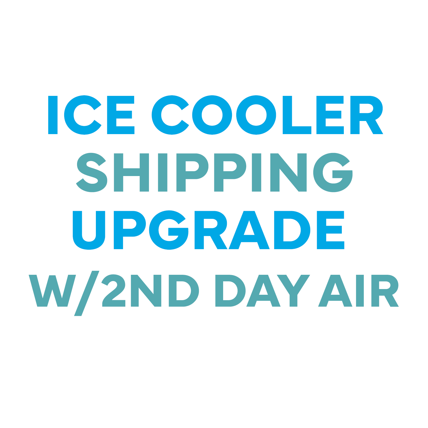 Ice Cooler Shipping Upgrade with 2nd Day Air