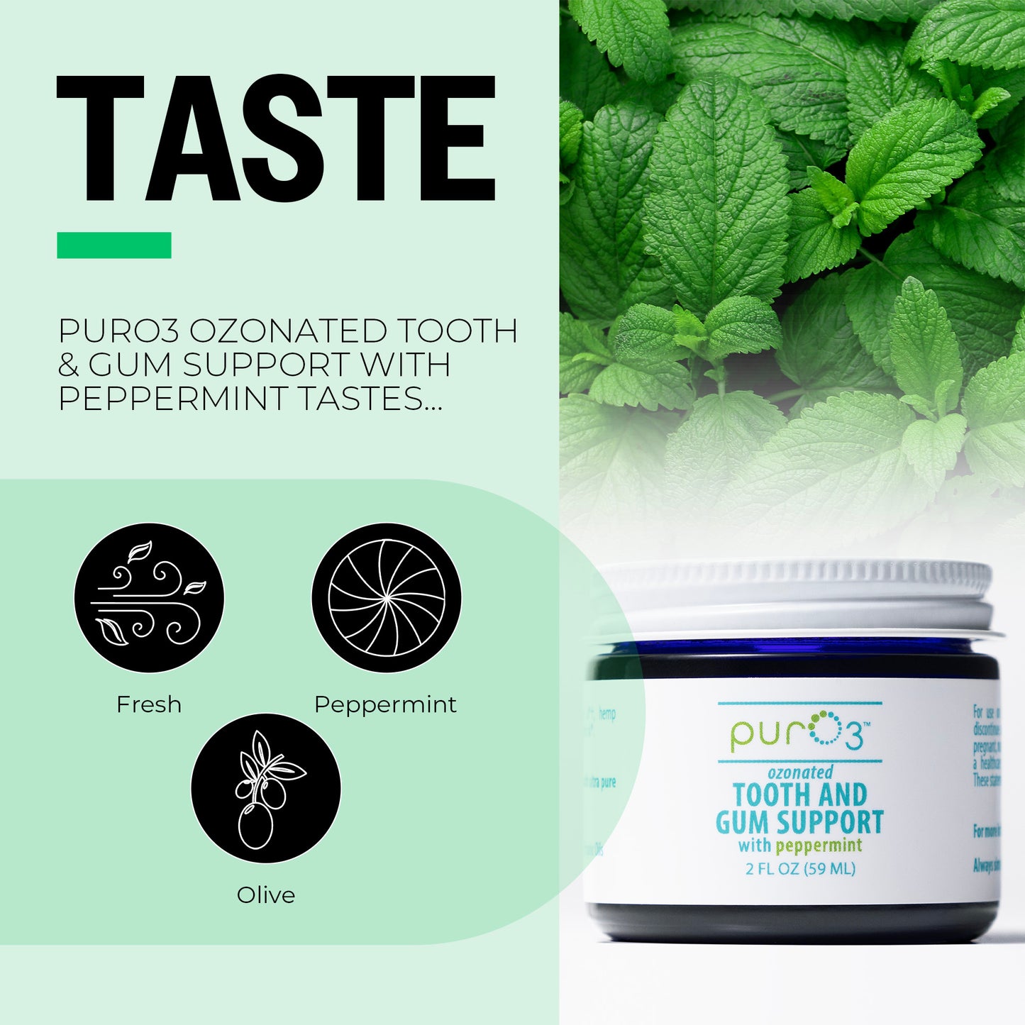 Ozone-Infused Tooth and Gum Support - Peppermint